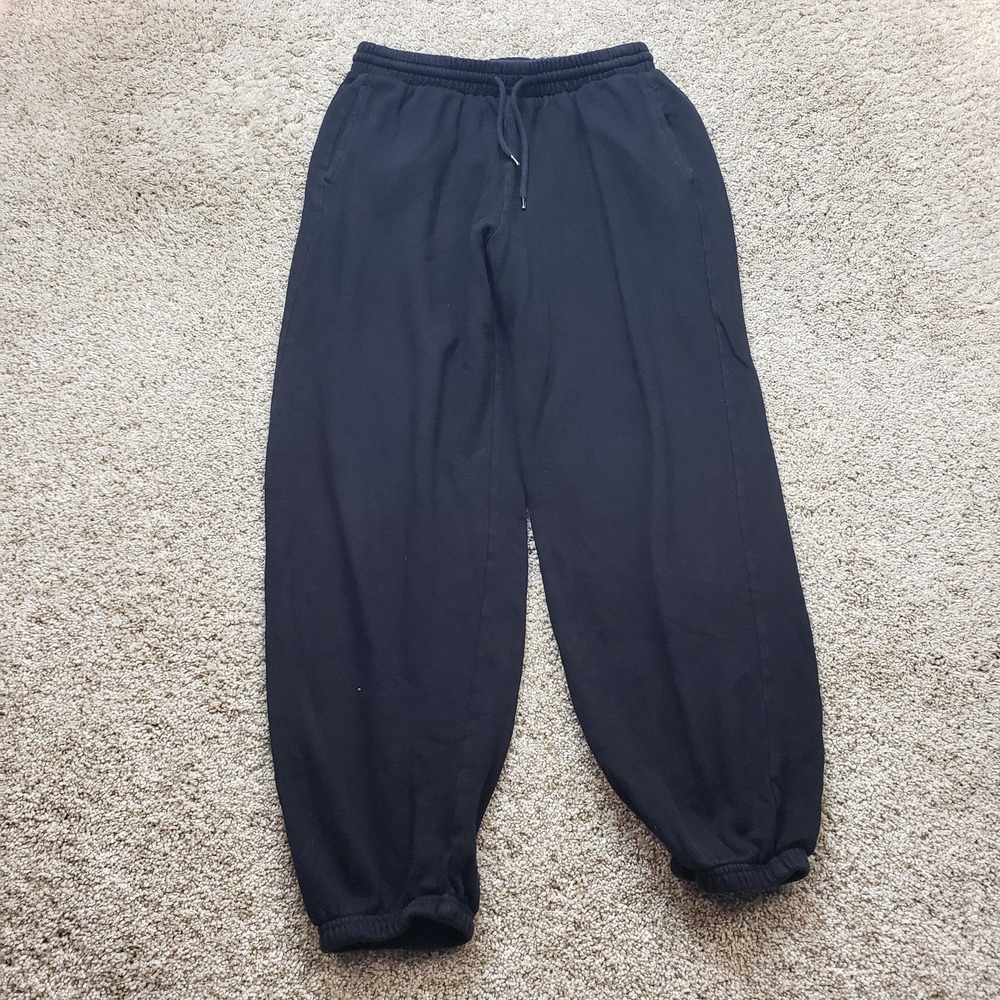 Old Navy Pants Womens M Black SoComfy Jogger Fleece Relaxed Drawstring Pockets